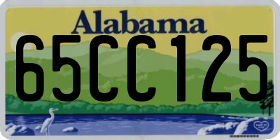 AL license plate 65CC125