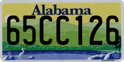 AL license plate 65CC126