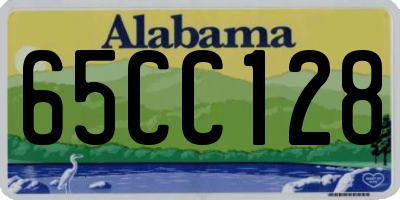 AL license plate 65CC128