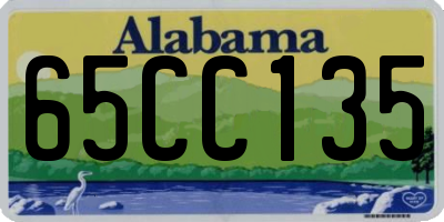 AL license plate 65CC135