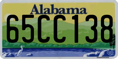 AL license plate 65CC138