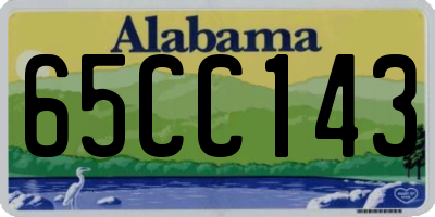 AL license plate 65CC143