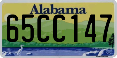 AL license plate 65CC147