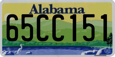AL license plate 65CC151