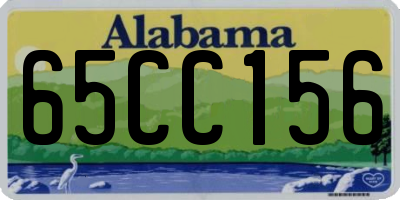 AL license plate 65CC156