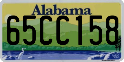 AL license plate 65CC158