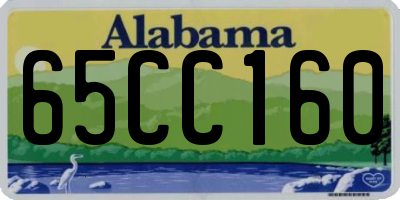 AL license plate 65CC160