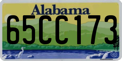 AL license plate 65CC173