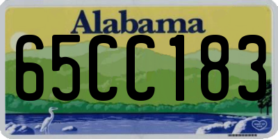 AL license plate 65CC183