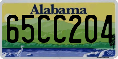 AL license plate 65CC204