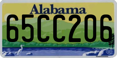 AL license plate 65CC206