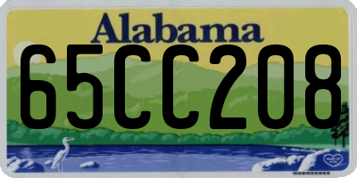 AL license plate 65CC208