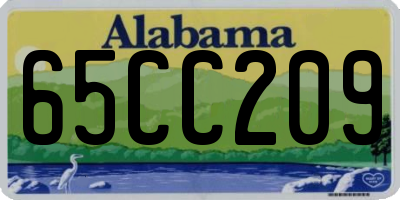 AL license plate 65CC209