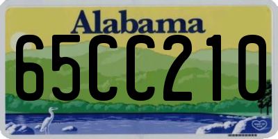 AL license plate 65CC210