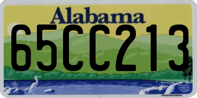 AL license plate 65CC213