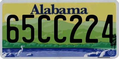 AL license plate 65CC224