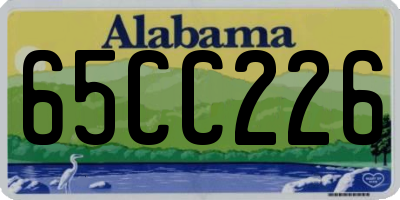 AL license plate 65CC226