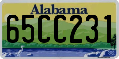 AL license plate 65CC231