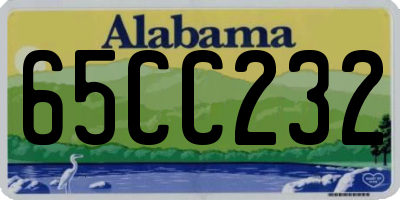 AL license plate 65CC232