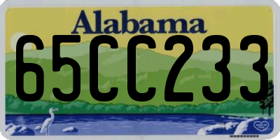 AL license plate 65CC233