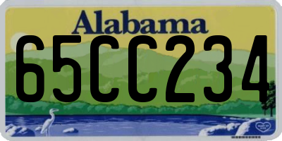 AL license plate 65CC234