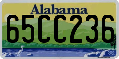 AL license plate 65CC236