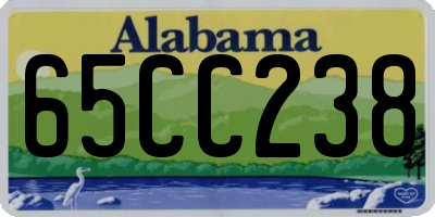 AL license plate 65CC238