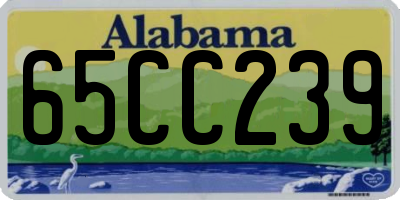 AL license plate 65CC239