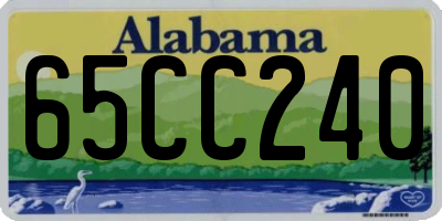 AL license plate 65CC240