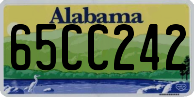 AL license plate 65CC242