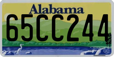 AL license plate 65CC244