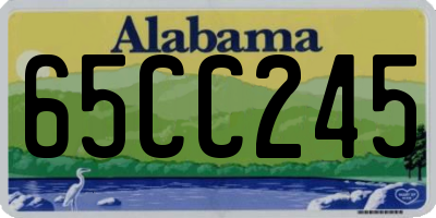 AL license plate 65CC245