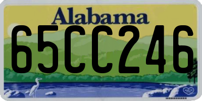 AL license plate 65CC246