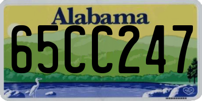 AL license plate 65CC247