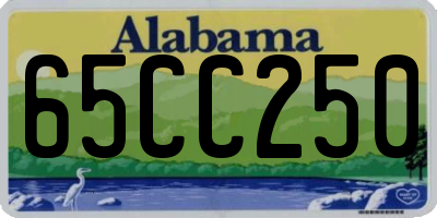 AL license plate 65CC250