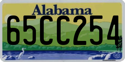 AL license plate 65CC254