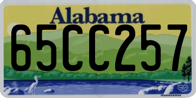 AL license plate 65CC257