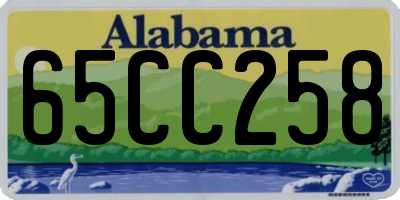 AL license plate 65CC258