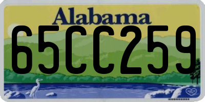 AL license plate 65CC259