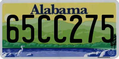 AL license plate 65CC275