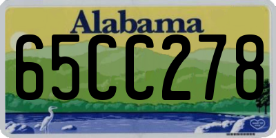 AL license plate 65CC278