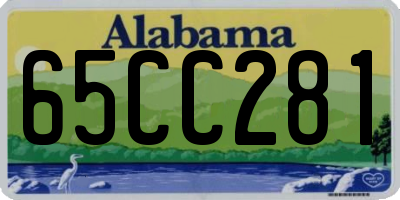 AL license plate 65CC281