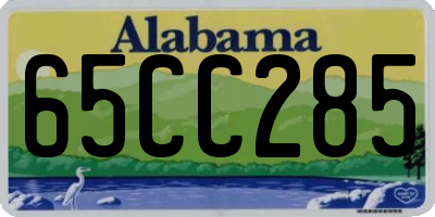 AL license plate 65CC285