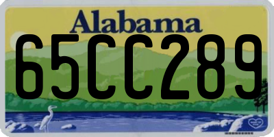 AL license plate 65CC289
