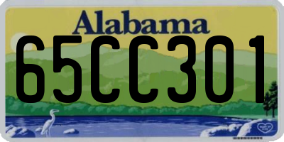 AL license plate 65CC301