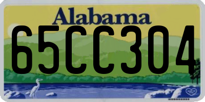 AL license plate 65CC304