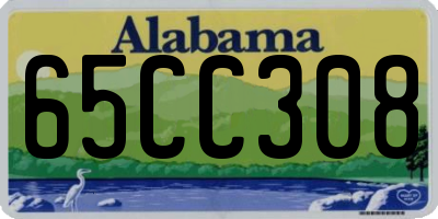 AL license plate 65CC308