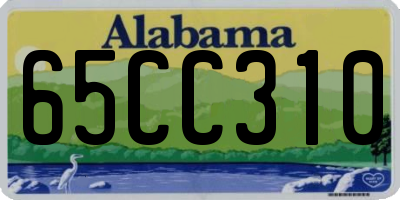 AL license plate 65CC310