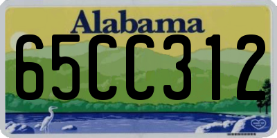 AL license plate 65CC312