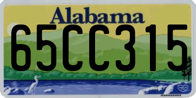 AL license plate 65CC315